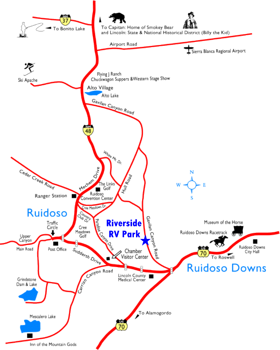 Ruidoso Town Map